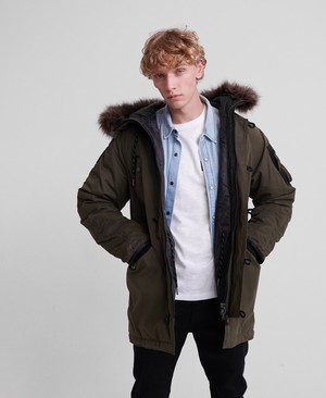 Superdry Parka Férfi Kabát Olivazöld | BSLFM9524